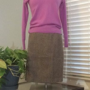 Classic Fall Staple...Brown Herringbone Skirt